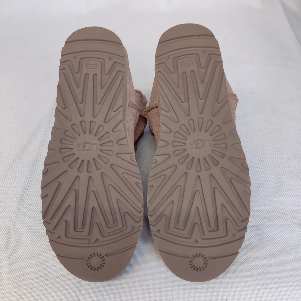 Ugg Classic Unlined Mini Perf Boots Tan Size 6 w/ Flaws